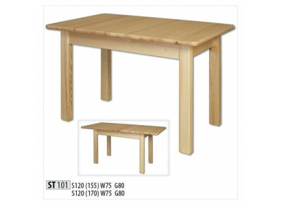 Esstisch Holz Tische Wohn Ess Zimmer Tisch 120/170x80cm Massivholz Esstische