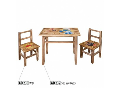 Kindertisch-Set, 3-teilig, Tisch mit 2 Stühlen, Kindermöbel, für Kinderzimmer