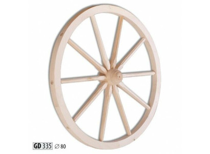 Wagenrad Holzrad Speichenrad 80 cm Wand Dekoration Pferde Rat Deko Garten Neu
