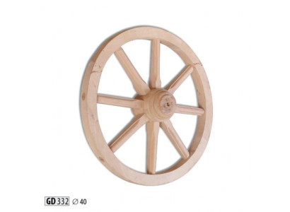 Holzrad Deko Rad Ø 40 cm whitewash Speichenrad Wanddeko Gartendeko Wagenrad
