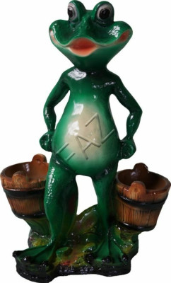 Dekoration Design Frosch Figur Garten Statue Skulptur Figuren Skulpturen