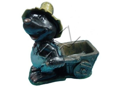Design Maulwurf Figur Garten Statue Figuren Skulpturen Dekoration Neu