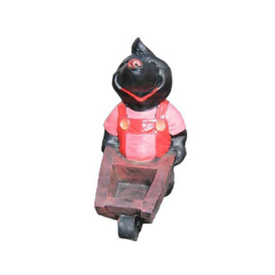 Design Maulwurf Schubkarren Figur Statue Skulptur Figuren Dekoration 34cm Deko