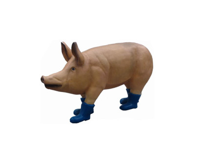 Dekoration Garten Figur Statue Figuren Statuen Deko Neu Skulpturen Schwein 100cm