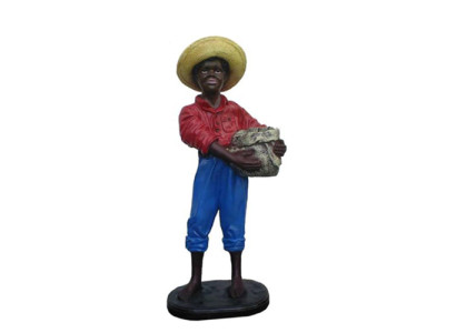 Deko Figur Statue Skulptur 115 cm Figuren Statuen Skulpturen Schwarzer Junge P78