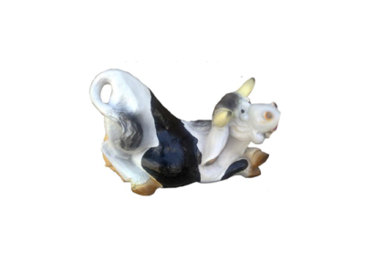 Moderne Figur Kuh Rind Kunststoff Skulptur Statuen Figuren Dekoration Kalb 38cm