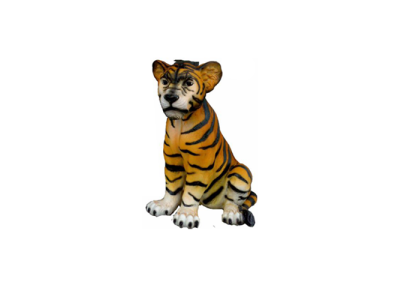 Dekoration Garten Plastik Figuren Handbemalte Figur Statue tiger 35 cm Statuen