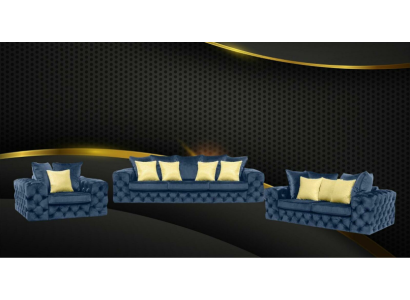 Luxus 4 Sitzer Couch Polster Sofa Leder Stoff Textil Couchen Garnitur 