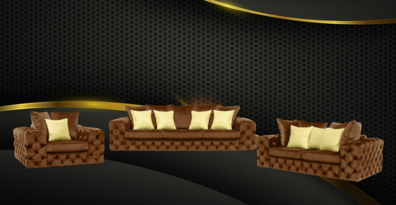 Luxus 4 Sitzer Couch Polster Sofa Leder Stoff Textil Couchen Garnitur 