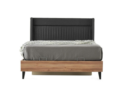 Bettrahmen Doppelbett Bett Holzbett Braun Bettgestelle Schlafzimmer