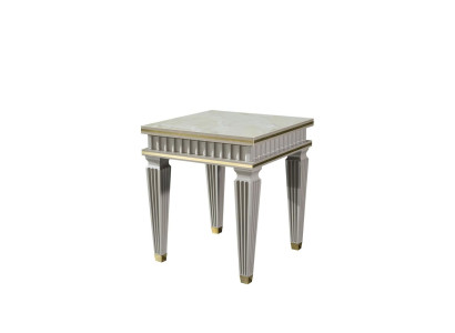 Beistelltisch Weiß Couchtisch Tisch Wohnzimmer Möbel Metall Tische Modern