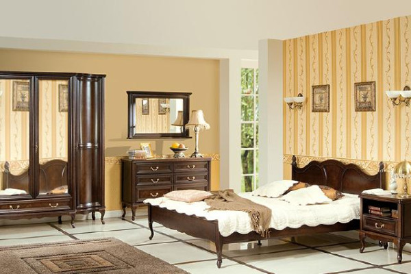 Italienische Stil Schlafzimmer Komplett Möbel Bett Nachttisch Schrank Kommode 1