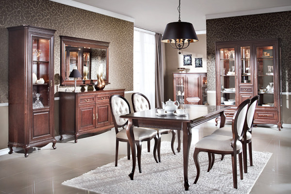 Luxuriöse Essgarnitur für das Wohnzimmer im einzigartigen italienischen Stil