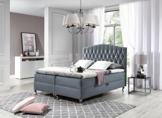 Doppelbett Ehebett Bettgestell Bett Polsterbett Betten Boxspringbett Polyester
