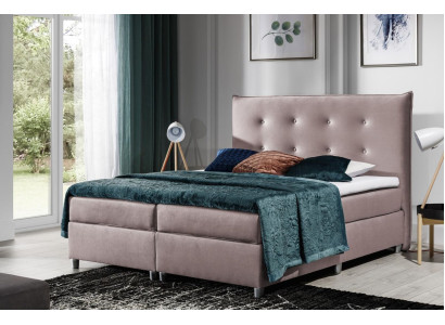 Bett Boxspringbett Doppelbett Ehebett Polyester Stoff Bettgestell 180x200 Möbel