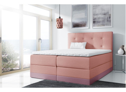 Ehebett Bett Rosa Polsterbett Betten Boxspring Bett Doppelbett mit Matratze Neu