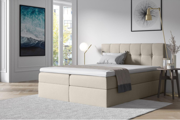 Stoff Boxspringbett Textil Design Doppel Hotel Schlafzimmer Modern Bett Betten