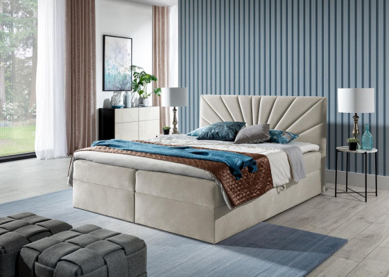 Boxspringbett Doppelbett Bett mit Bettkasten Ehebett Betten Polsterbett Rot Neu
