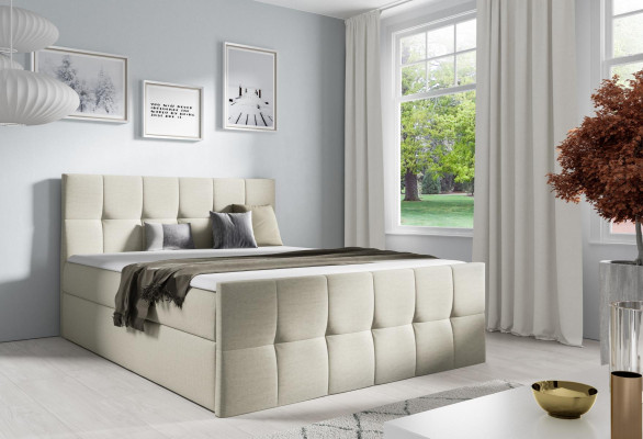 Bett Bettkasten Boxspringbett Schlafzimmer Polster Design Doppel Modern