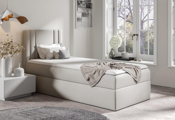 Mini Bett Single Schlafzimmer Betten Polster Design Jugendbett Luxus Stoff