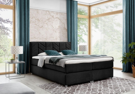 Bett Bettkasten Boxspringbett Schlafzimmer Polster Design Doppel Hotel Modern