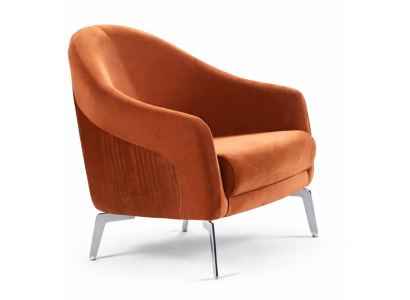 Design Sofa Sessel Couch Polster 1 Sitzer Textil Einsitzer Neu braune Farbe