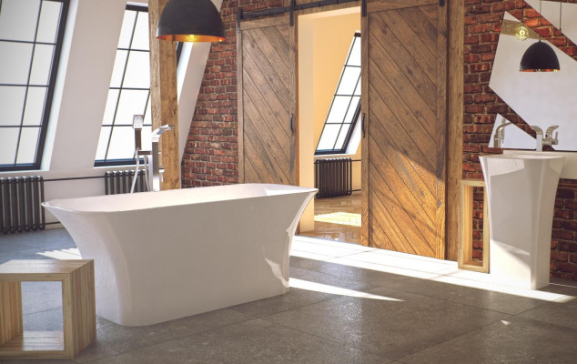 Hochwertige Design Badewanne Exclusive freistehende Acrylwanne Wanne 160x70