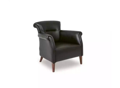 Schwarzer Sessel Büromöbel Luxus Designer Polstersessel Einsitzer Stil