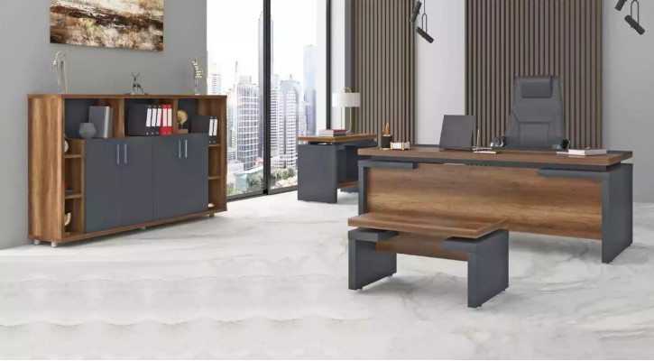 Büro Set Arbeitszimmermöbel Komplettes Set Schreibtisch Aktenschrank