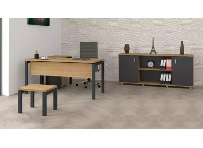 Büro Einrichtung Schreibtisch Aktenschrank Schrank Couchtisch 2tlg Set