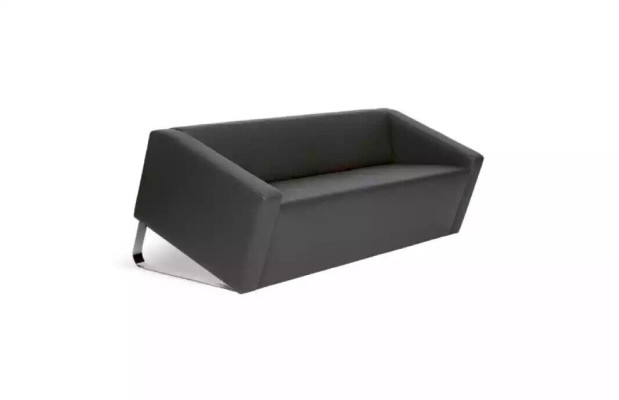 Stilvolles Sofa Büro Dreisitzer Textilcouch Wohnzimmermöbel