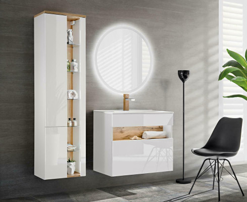 Design Badezimmer Möbel Bad 3 tlg. Set Garnitur Schrank Waschbecken