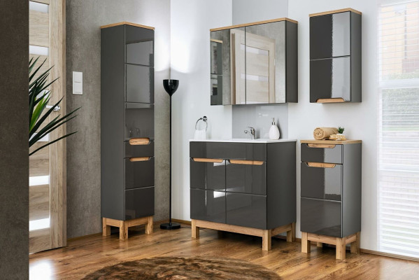 Design Möbel Badezimmer Bad Set Garnitur Schrank Waschbecken Badmöbelsets 5tlg.