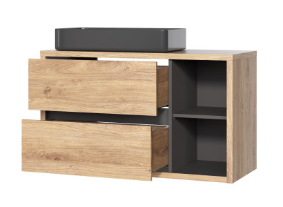 Waschbeckenunterschrank mit Waschtisch hängend 100 cm Badezimmerschank