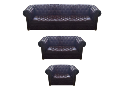 Neu Leder Komplett 3tlg Sofagarnitur Wohnzimmer Luxus Polstermöbel