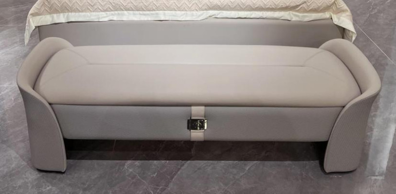 Grauer Schlafzimmer Hocker Holz Möbel Truhe Aufbewahrungs Truhen Fußhocker