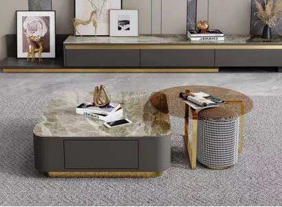 Wohnzimmer Möbel Luxus Grau Couchtisch Design Tisch Kaffee Tische Neu