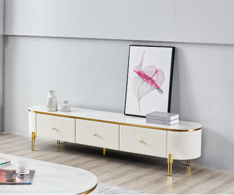 TV Ständer RTV Lowboard Weiß Modern Wohnzimmer Sideboard Holz Neu