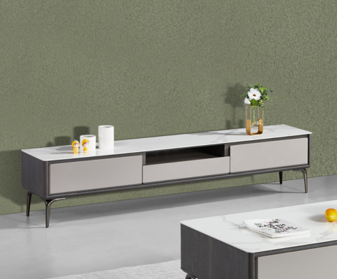 Modernes Lowboard Luxus Möbel RTV TV-Ständer Wohnzimmermöbel Grau