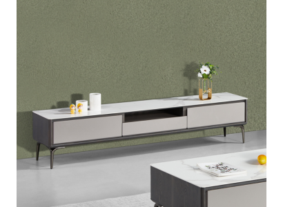 Modernes Lowboard Luxus Möbel RTV TV-Ständer Wohnzimmermöbel Grau