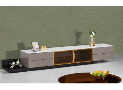 Moderne Wohnzimmermöbel Lowboard RTV Schrank Regal Holzmöbel Grau Neu