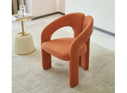 Oranger Sessel Wohnzimmer Stuhl Einsitzer Polster Sitzmöbel Lounge Relax