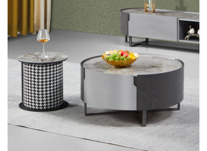 Couchtisch Runder Set 2 tlg. Beistelltisch Wohnzimmer Tische Design Neu