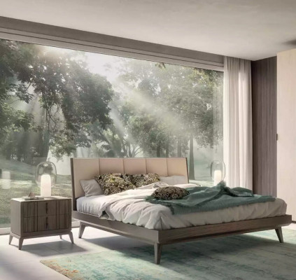 Schlafzimmer Set Bett 2x Nachttische Design Luxus neu 3tlg Modern Betten