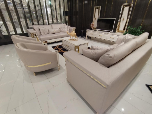 Sofagarnitur 3+3+1+1 Sitzer + Couchtisch + Sideboard Modern Set Neu