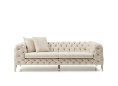 Wohnzimmer Weißer Viersitzer Designer Luxus Sofa 4-Sitzer Polstercouch