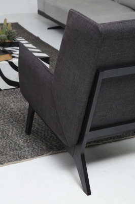 Ecksofa L-Form Sessel Sofa Wohnzimmer Grau Modern Stoff Sofas Sitzer