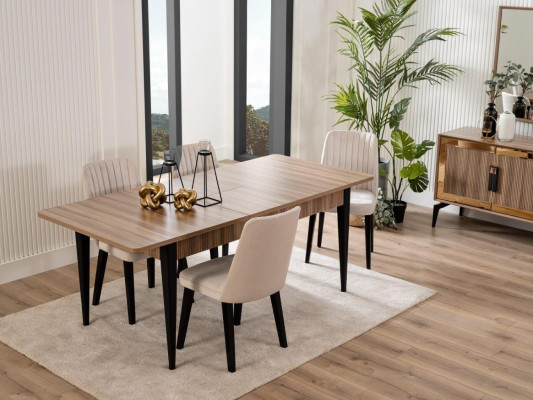 Essgruppe Garnitur Esszimmer Esstisch Set 7tlg Esszimmer Braun Holz