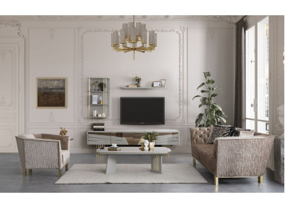 Graue Wohnzimmer Holzmöbel Designer TV-Schrank Wandschränke Wohnmöbel