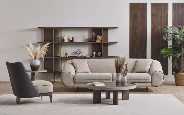 Wohnzimmer Möbel Designer 3+1 Sitzer Luxus Sessel Couchtisch Beistelltisch